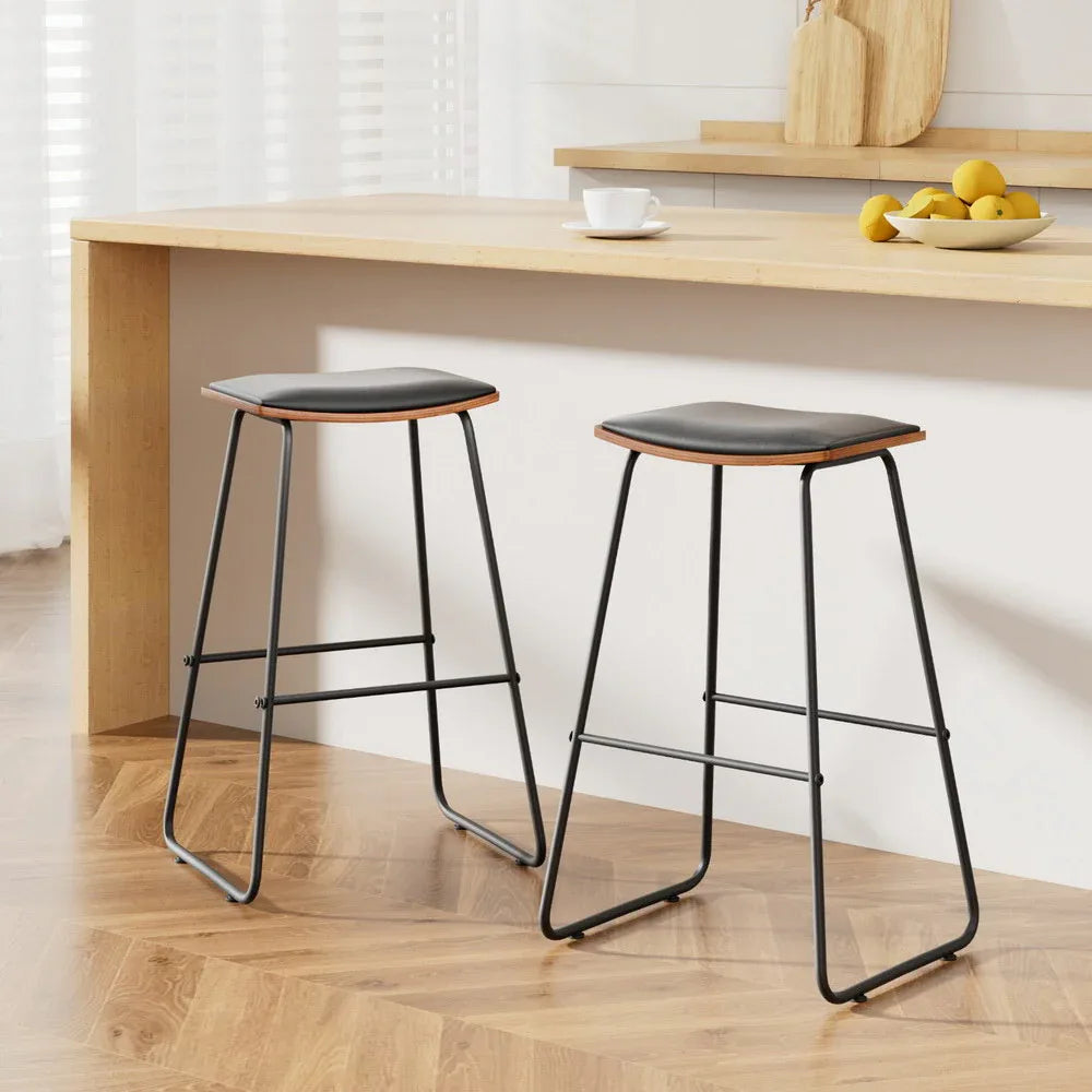 Artiss Bar Stools Kitchen Counter Stools Metal Chairs x2 - Mekamart Australia