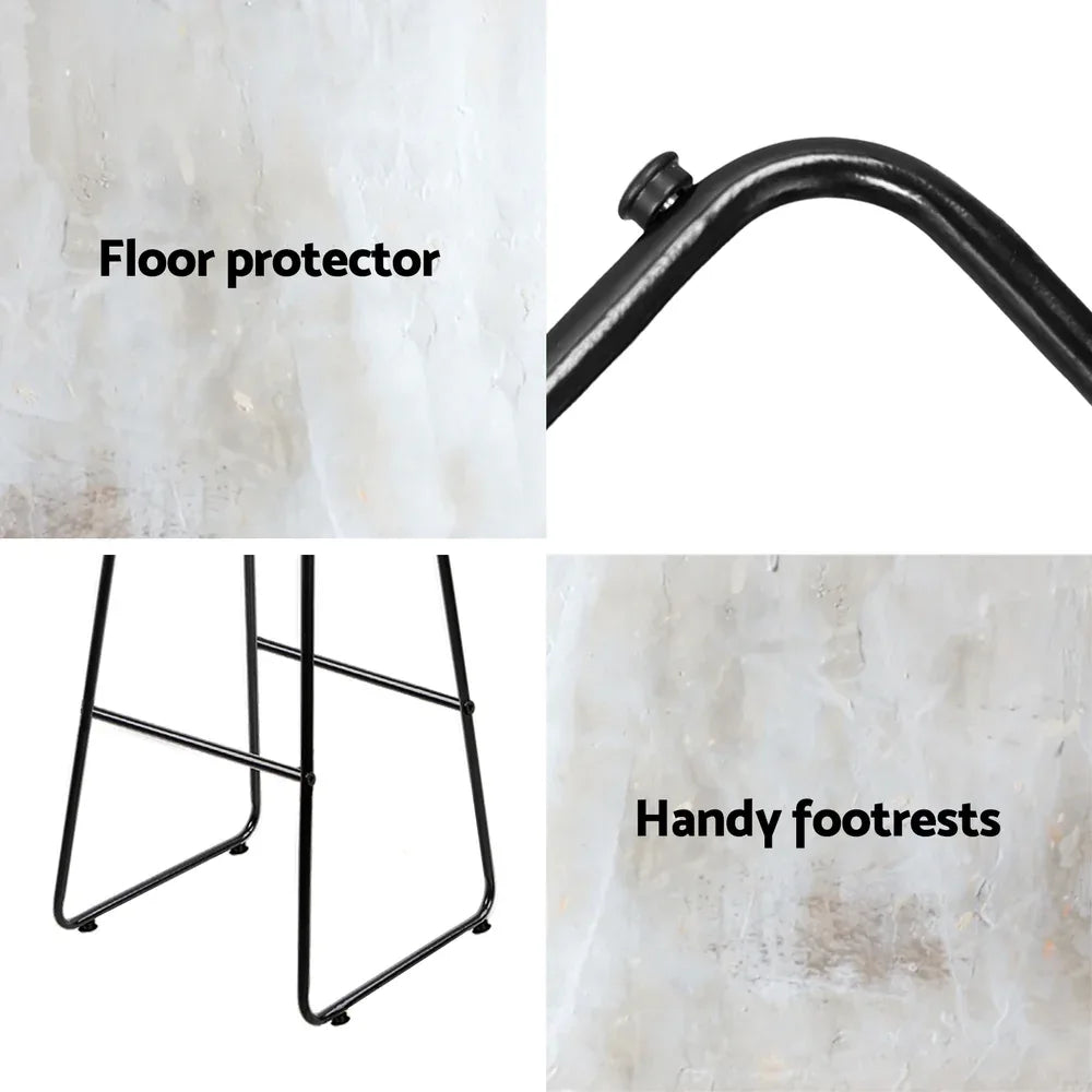 Artiss Bar Stools Kitchen Counter Stools Metal Chairs x2 - Mekamart Australia