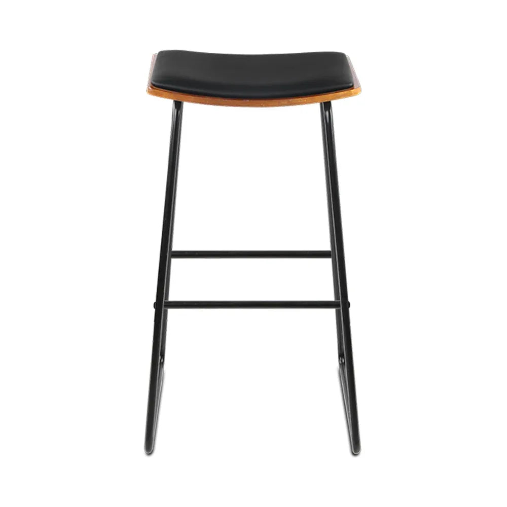 Artiss 4x Bar Stools Leather Padded Metal - Mekamart Australia