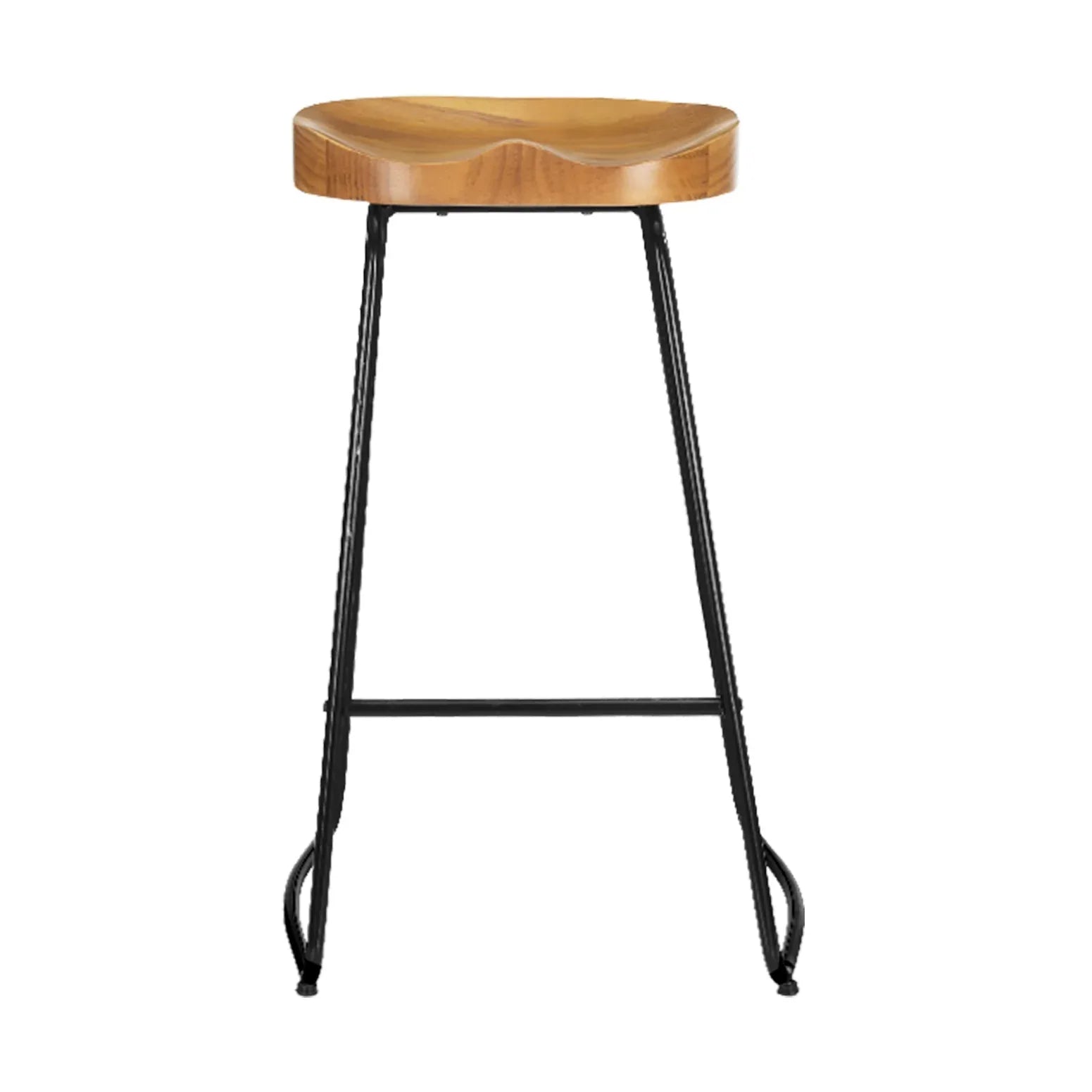Artiss 2x Bar Stools Tractor Seat 75cm Wooden - Mekamart Australia