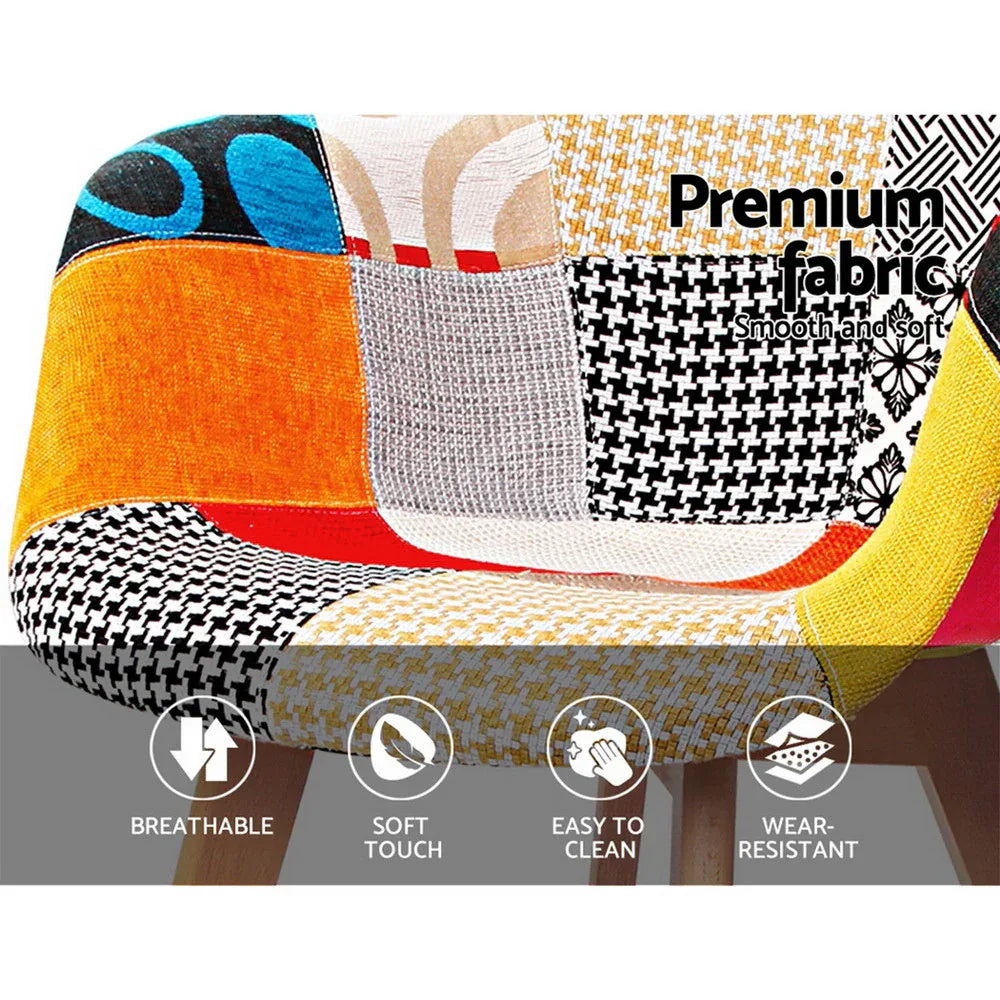 Artiss Dining Chairs Set of 4 Fabric Retro Replica DSW - Mekamart Australia