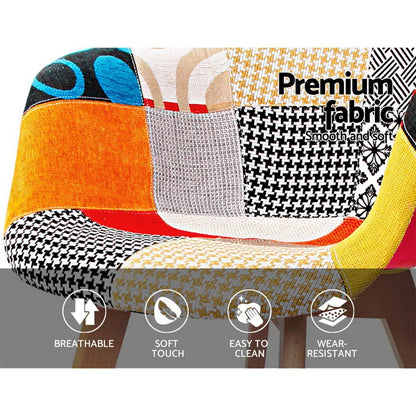 Artiss Dining Chairs Set of 4 Fabric Retro Replica DSW - Mekamart Australia