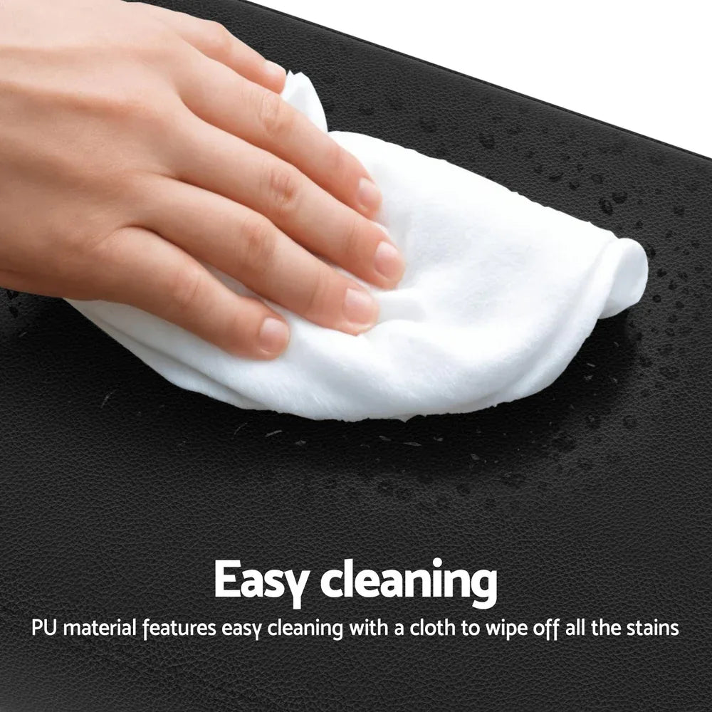 2x Artiss Metal Bar Stools PU Seat Dining Counter Chairs - Mekamart Australia