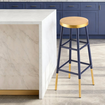 Artiss Bar Stools Metal Gold Navy - Mekamart Australia