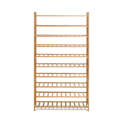 Artiss Shoe Rack Cabinet Bamboo 10-tier 50 Pairs - Mekamart Australia