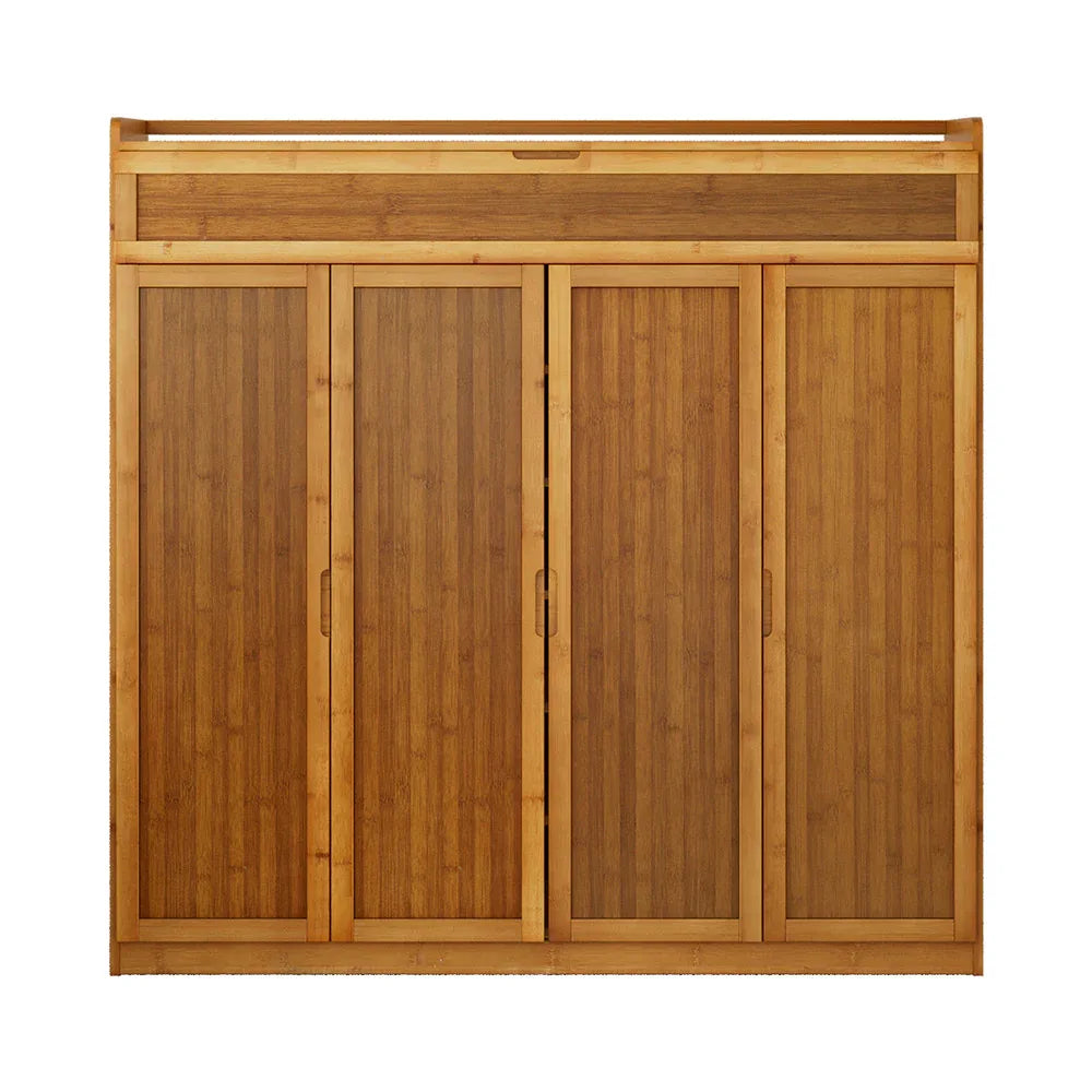 Artiss Shoe Rack Cabinet 30 Pairs Storage Cupboard Bamboo - Mekamart Australia