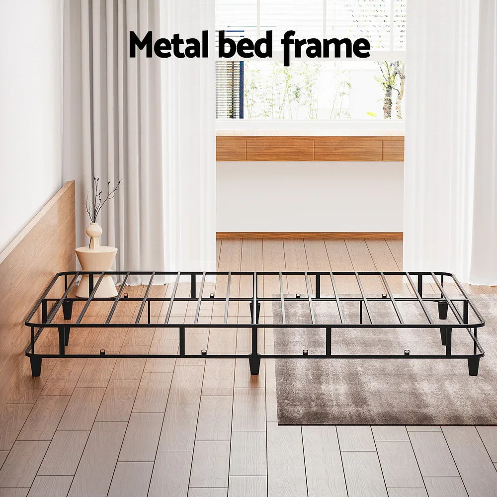 Artiss Bed Frame Queen Size Metal Grey MASON - Mekamart Australia