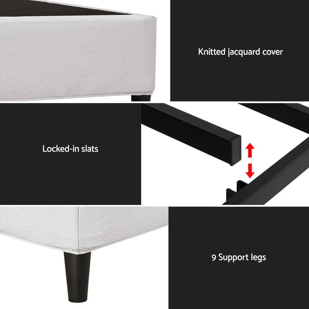 Artiss Bed Frame Queen Size Metal Grey MASON - Mekamart Australia