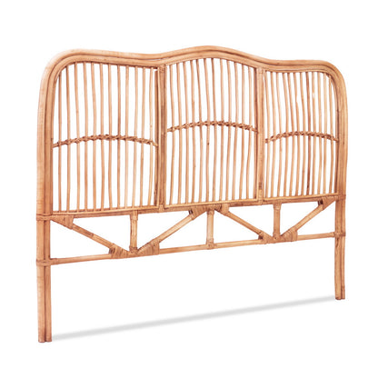 Artiss Bed Headboard Double Bedhead Rattan - NERO Pine