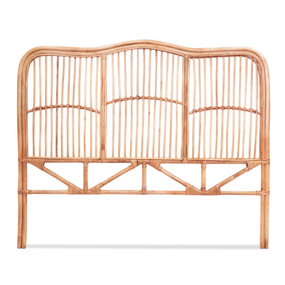 Artiss Bed Headboard Double Bedhead Rattan - NERO Pine