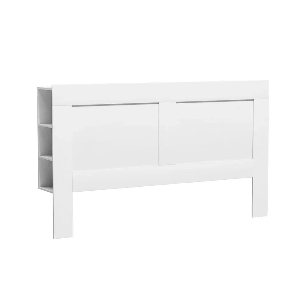 Artiss Bed Head Headboard King with Shelves - CABI White - Mekamart Australia