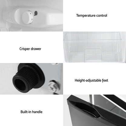 Devanti 85L Bar Fridge Mini Freezer Refrigerator Black