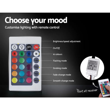 Artiss Bed Frame Queen Size LED Gas Lift Grey COLE - Mekamart Australia