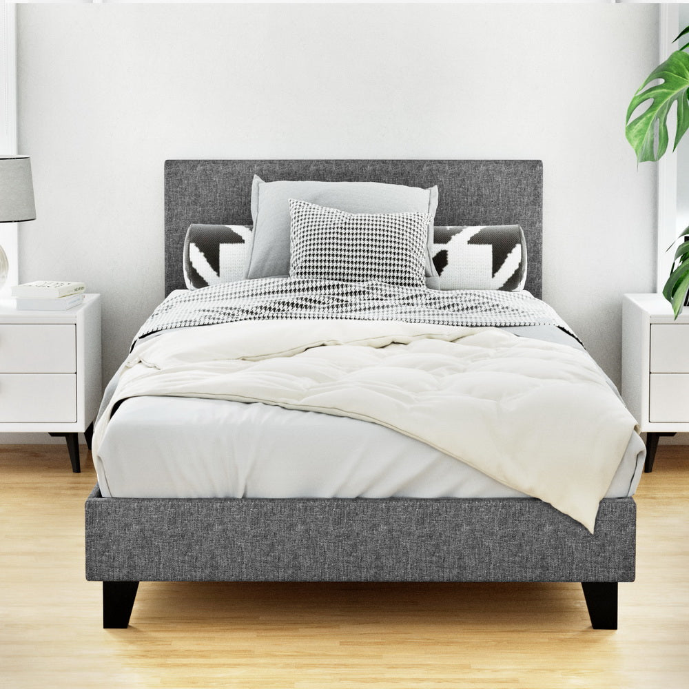 Artiss Bed Frame King Single Size Grey NEO
