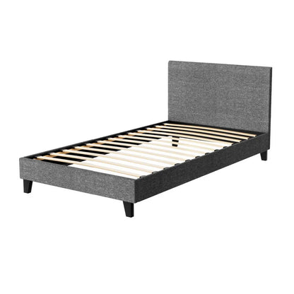 Artiss Bed Frame King Single Size Grey NEO