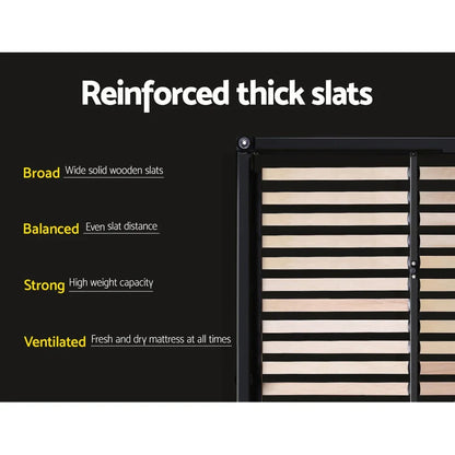 Artiss Bed Frame Double Size Gas Lift Grey NINO - Mekamart Australia