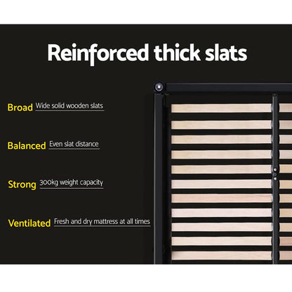 Artiss Bed Frame Double Size Grey PIER