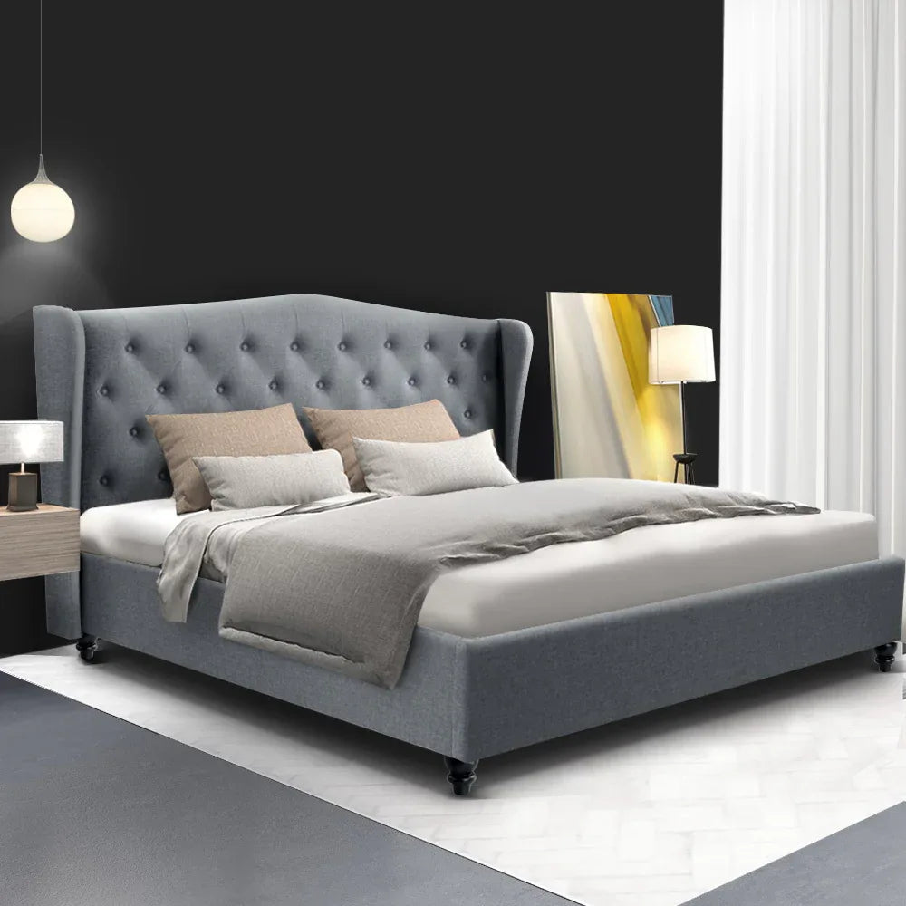 Artiss Bed Frame King Size Grey PIER - Mekamart Australia