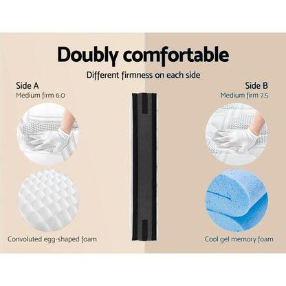 Artiss Bed Frame with 36cm Giselle Mattress Set King Single Gas Lift Base Grey