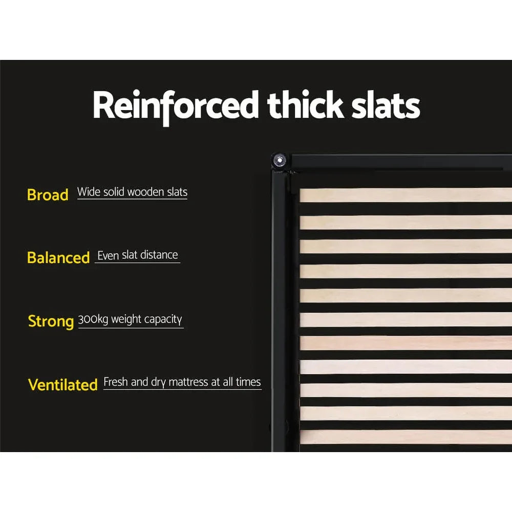 Artiss Bed Frame King Size Gas Lift Base Grey TOKI - Mekamart Australia