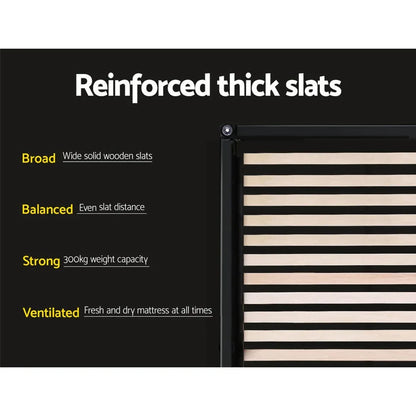 Artiss Bed Frame King Size Gas Lift Base Grey TOKI - Mekamart Australia