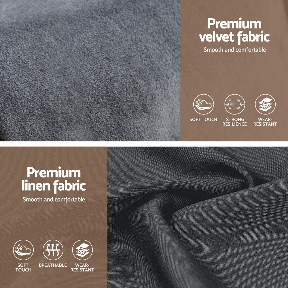 Artiss King Bed Frame with Storage Grey Velvet Headboard Gas Lift Platform Base - Mekamart Australia