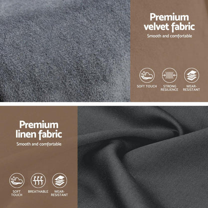 Artiss King Bed Frame with Storage Grey Velvet Headboard Gas Lift Platform Base - Mekamart Australia