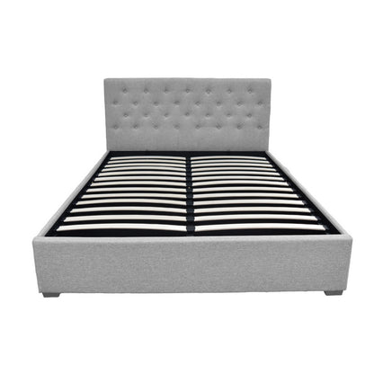 Artiss Bed Frame Queen Size Gas Lift Grey VILA