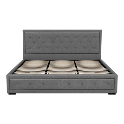 Artiss Bed Frame King Size Gas Lift Grey TIYO