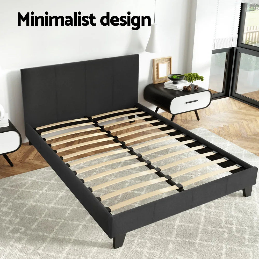 Artiss Bed Frame Double Size Charcoal NEO - Mekamart Australia