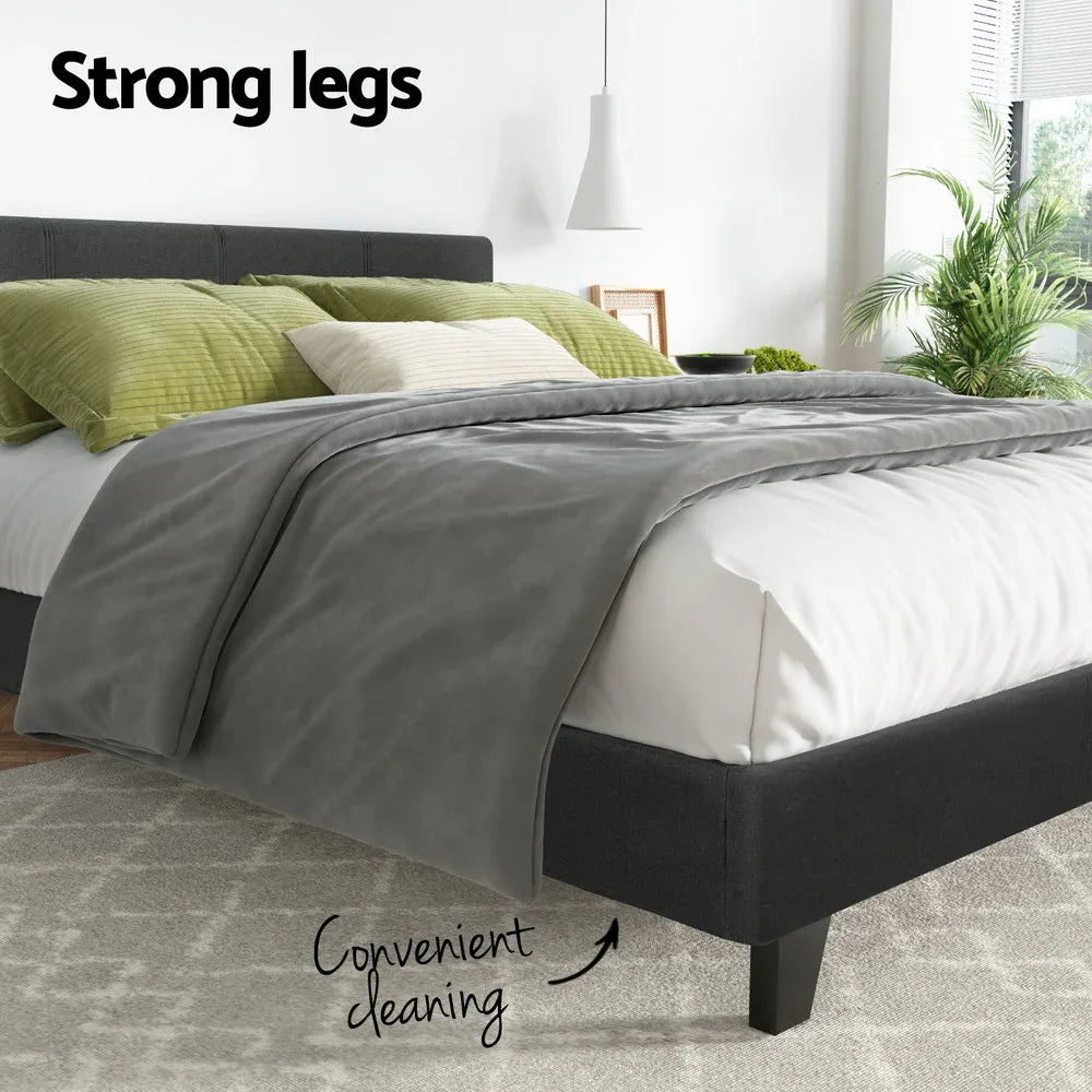 Artiss Bed Frame Double Size Charcoal NEO - Mekamart Australia