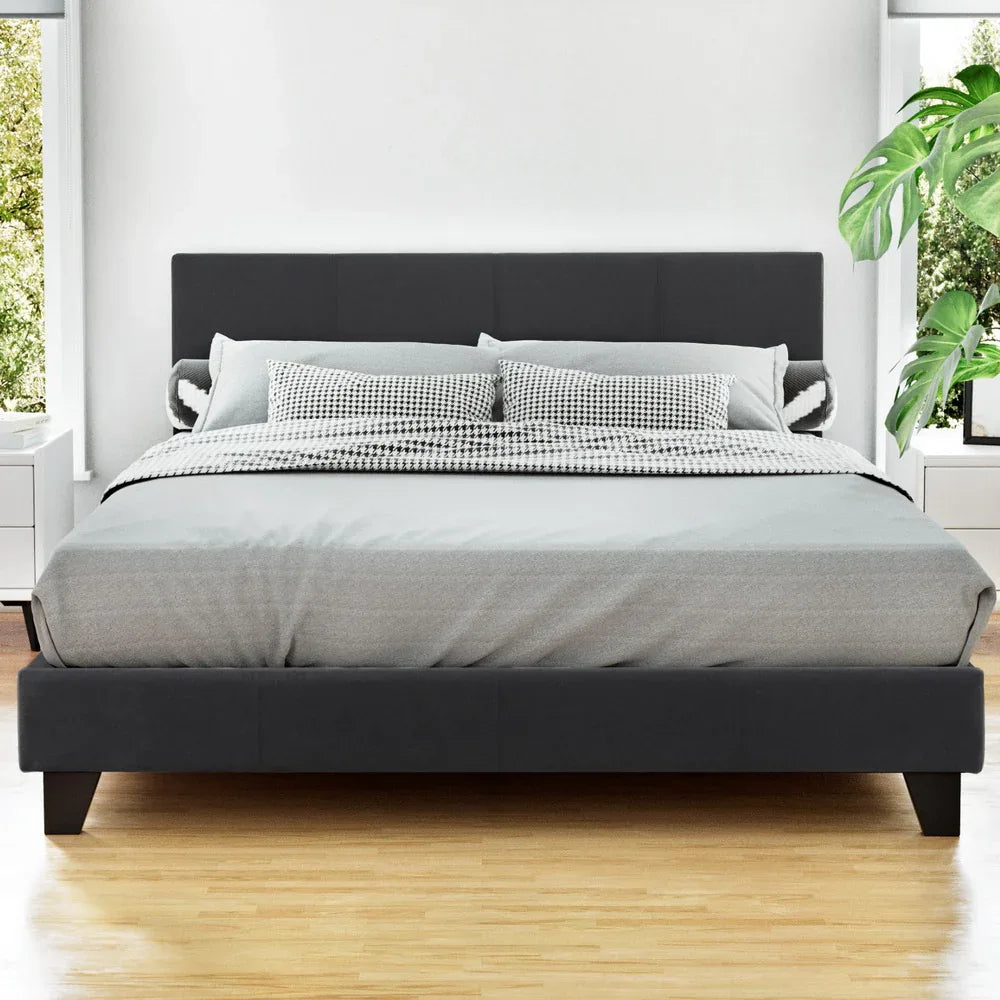 Artiss Bed Frame Double Size Charcoal NEO - Mekamart Australia