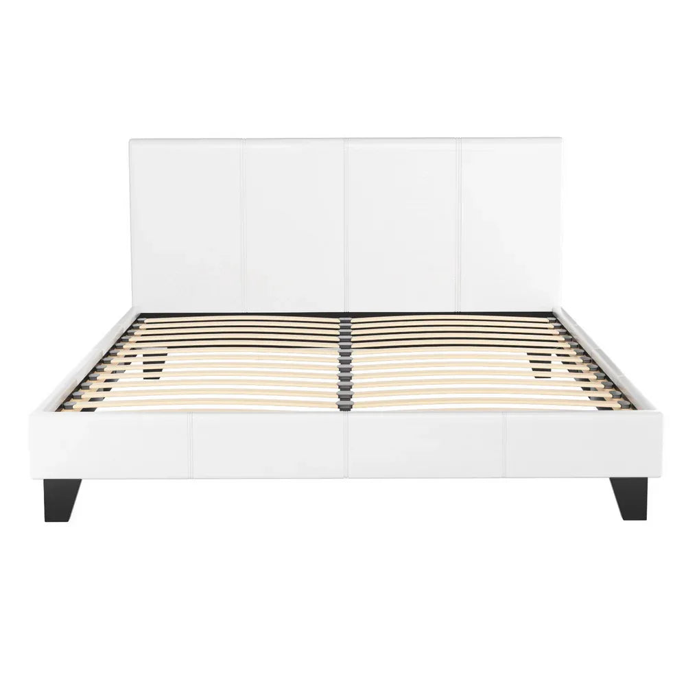 Artiss Bed Frame Queen Size White NEO - Mekamart Australia