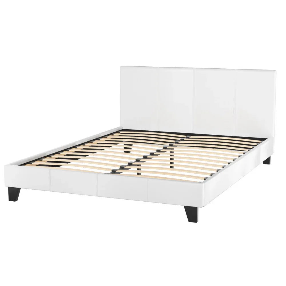 Artiss Bed Frame Queen Size White NEO - Mekamart Australia