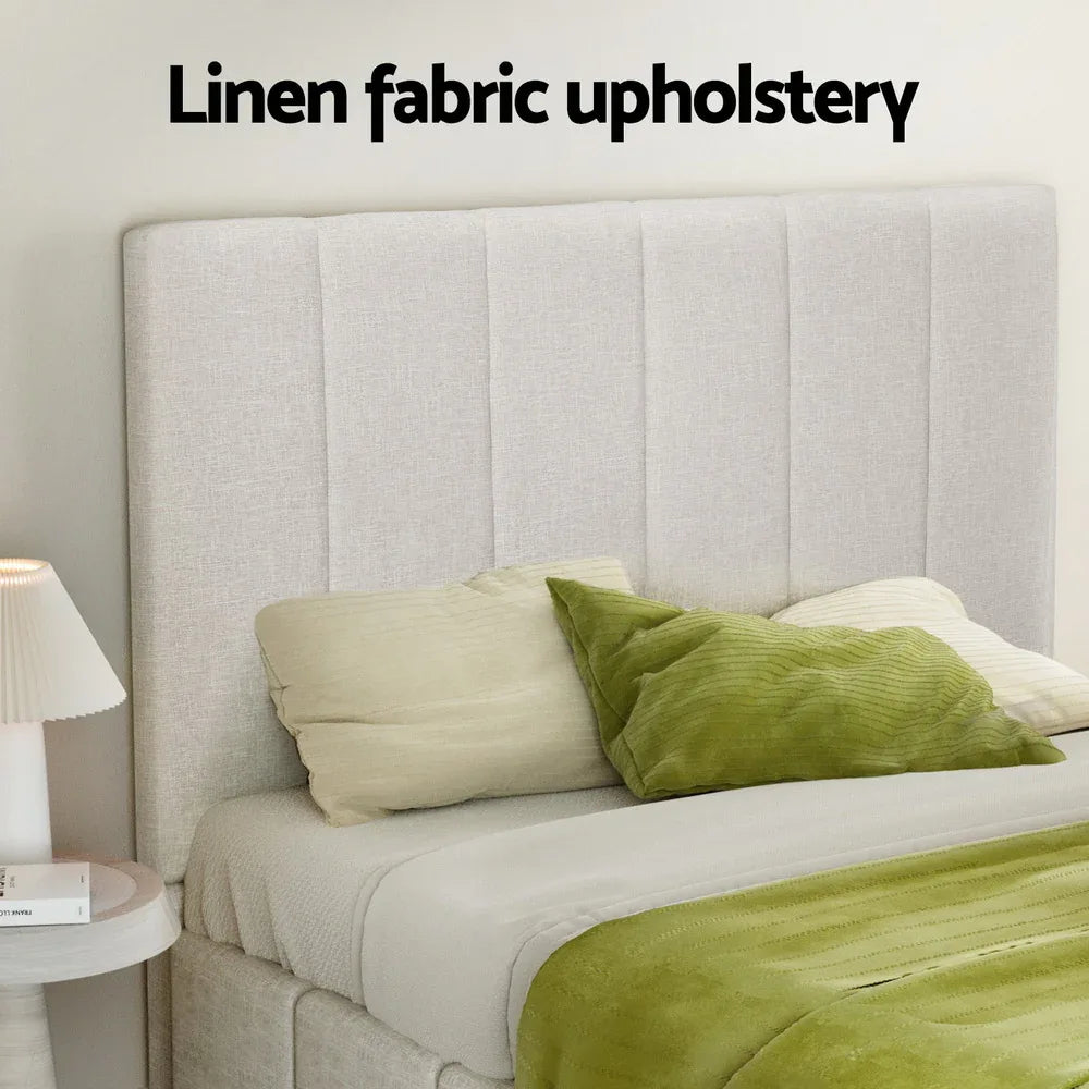 Artiss Bed Frame Double Size Beige TETTE - Mekamart Australia