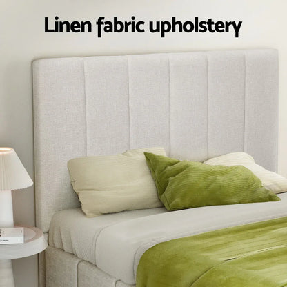 Artiss Bed Frame Queen Size Beige TETTE - Mekamart Australia