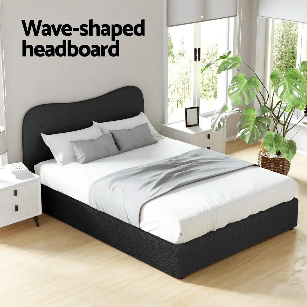 Artiss Bed Frame Double Size Boucle DARA - Mekamart Australia