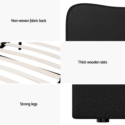 Artiss Bed Frame Double Size Boucle DARA - Mekamart Australia