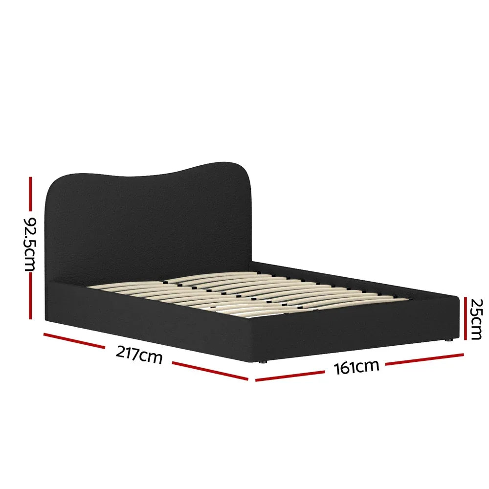 Artiss Bed Frame Queen Size Boucle DARA - Mekamart Australia