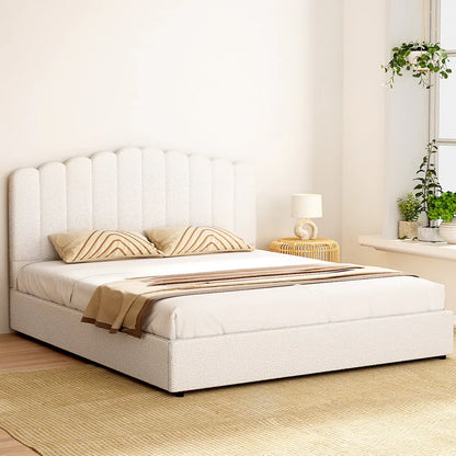 Artiss Bed Frame King Size Boucle FION - Mekamart Australia