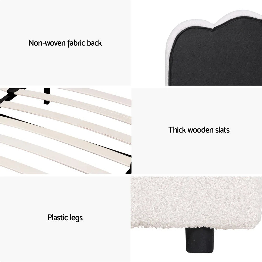 Artiss Bed Frame King Size Boucle FION - Mekamart Australia