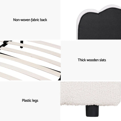 Artiss Bed Frame King Size Boucle FION - Mekamart Australia