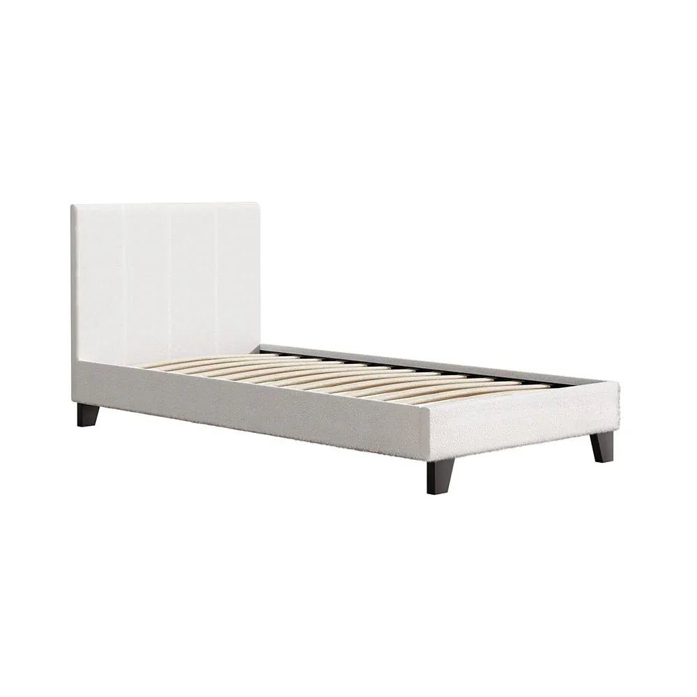 Artiss Bed Frame Single Size Boucle NEO - Mekamart Australia
