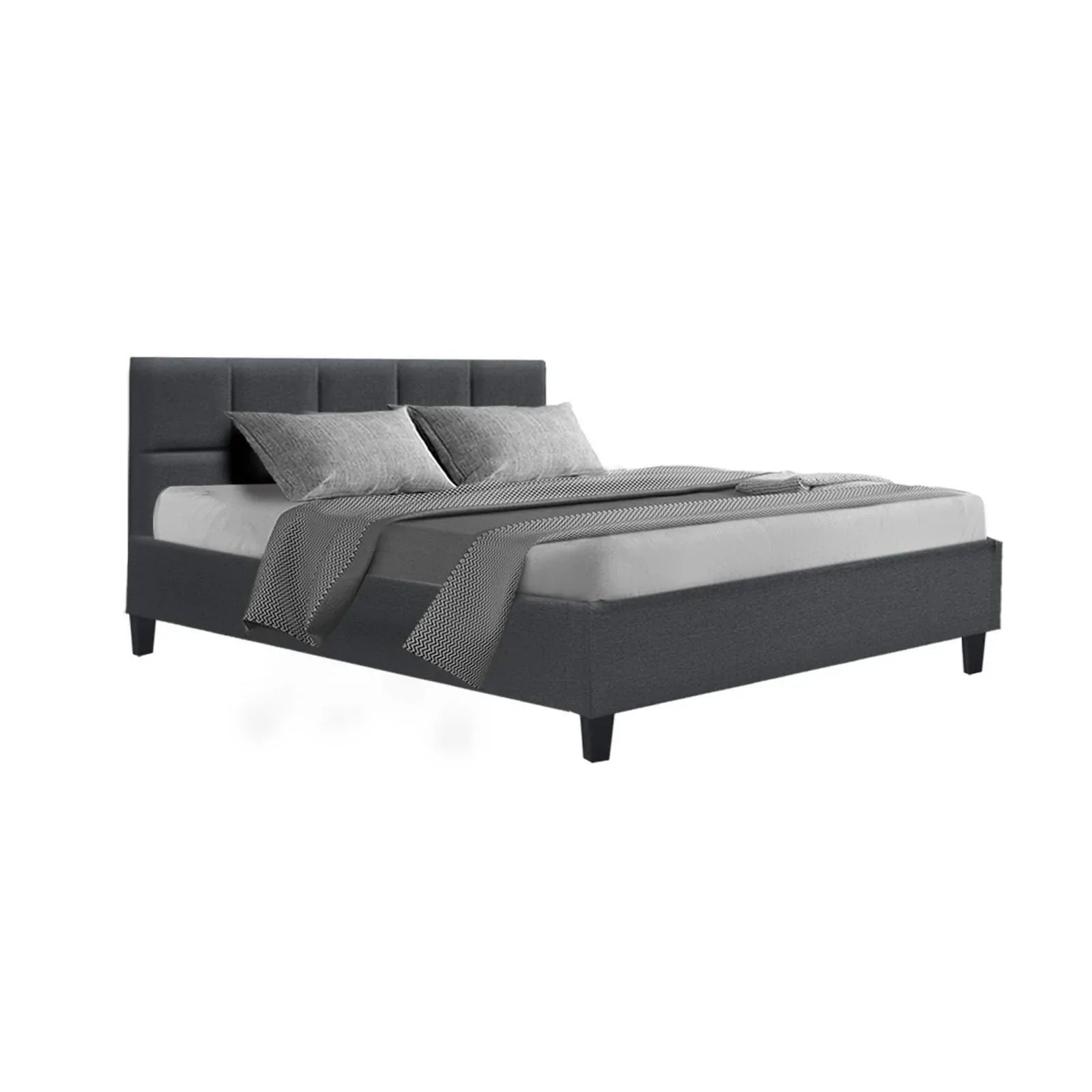Artiss Bed Frame Double Size Charcoal TINO - Mekamart Australia