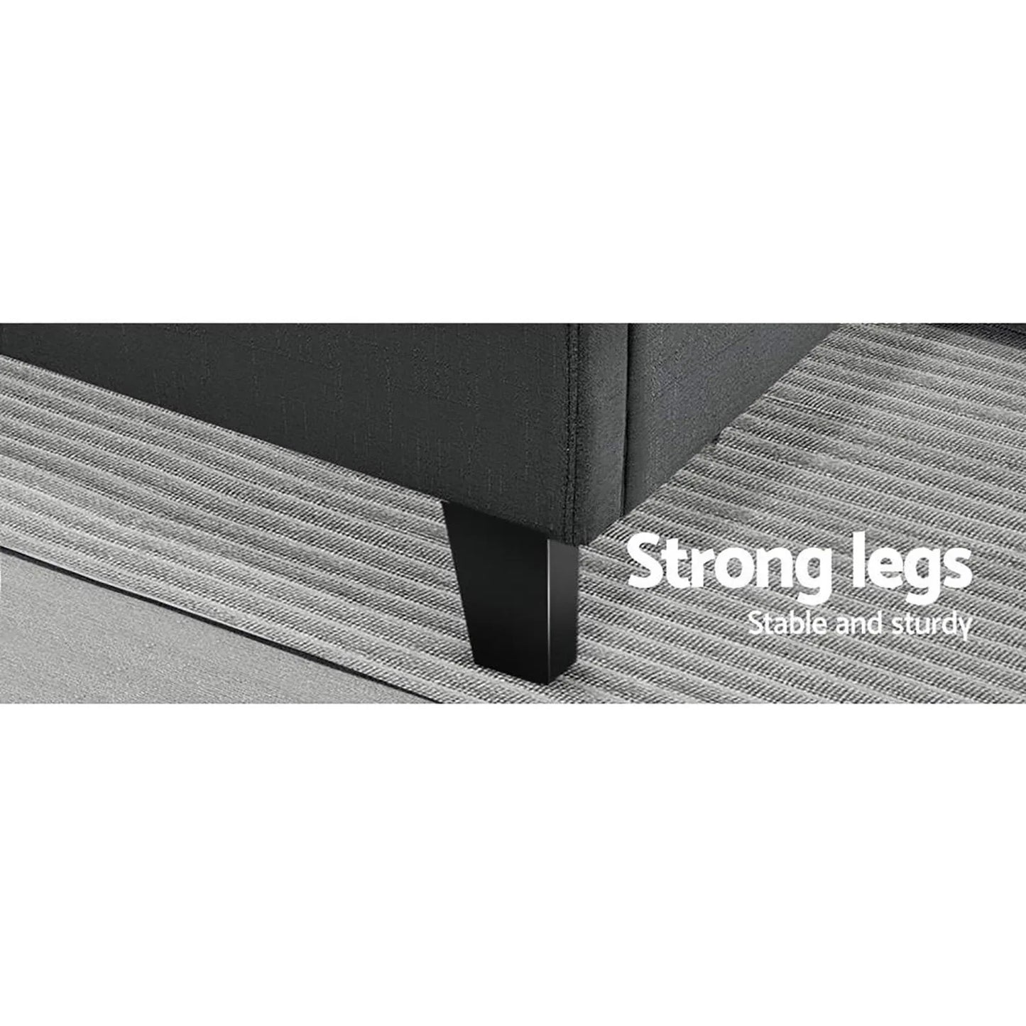 Artiss Bed Frame Double Size Charcoal TINO - Mekamart Australia