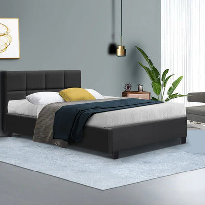 Artiss Bed Frame Double Size Charcoal TINO - Mekamart Australia