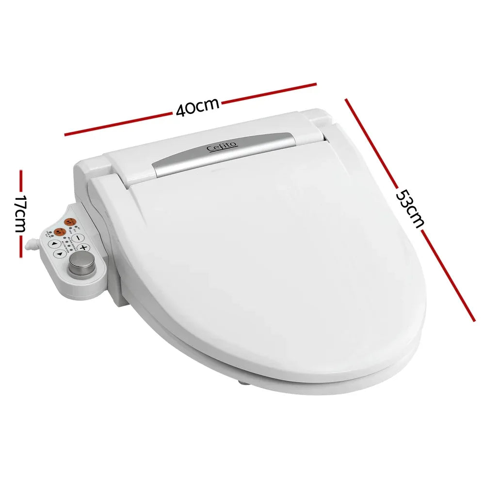 Cefito Electric Bidet Toilet Seat Cover LED Night Light Heated Seat with Remote - Mekamart Australia