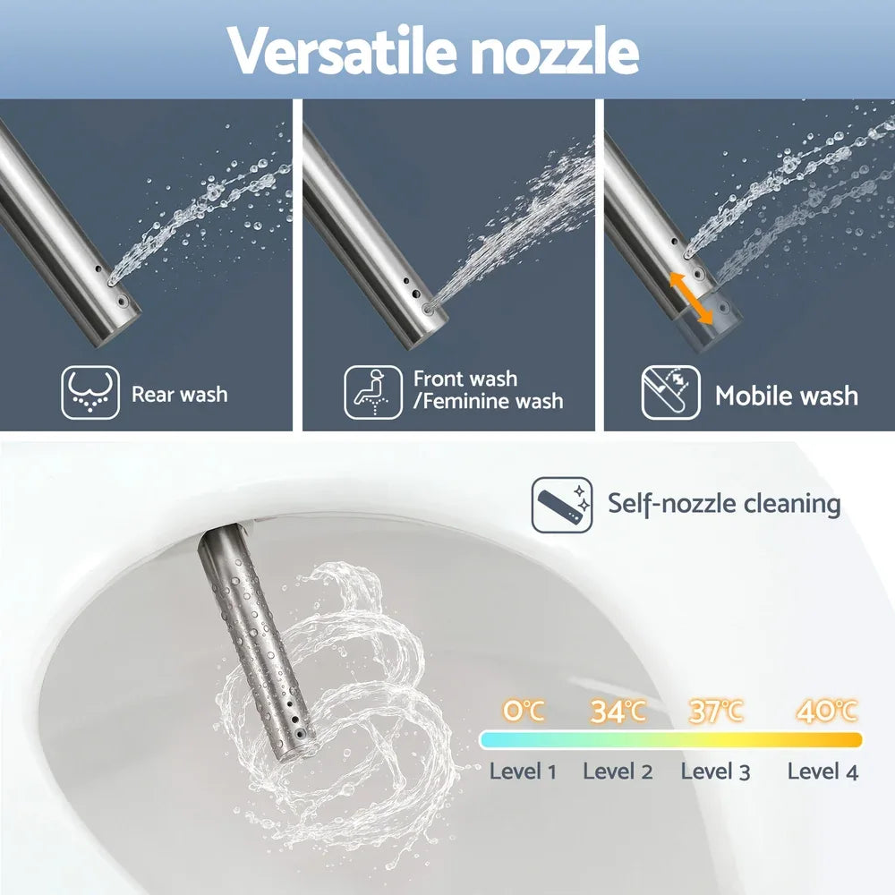 Cefito Electric Bidet Toilet Seat Cover LED Night Light Heated Seat with Remote - Mekamart Australia