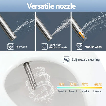 Cefito Electric Bidet Toilet Seat Cover LED Night Light Heated Seat with Remote - Mekamart Australia