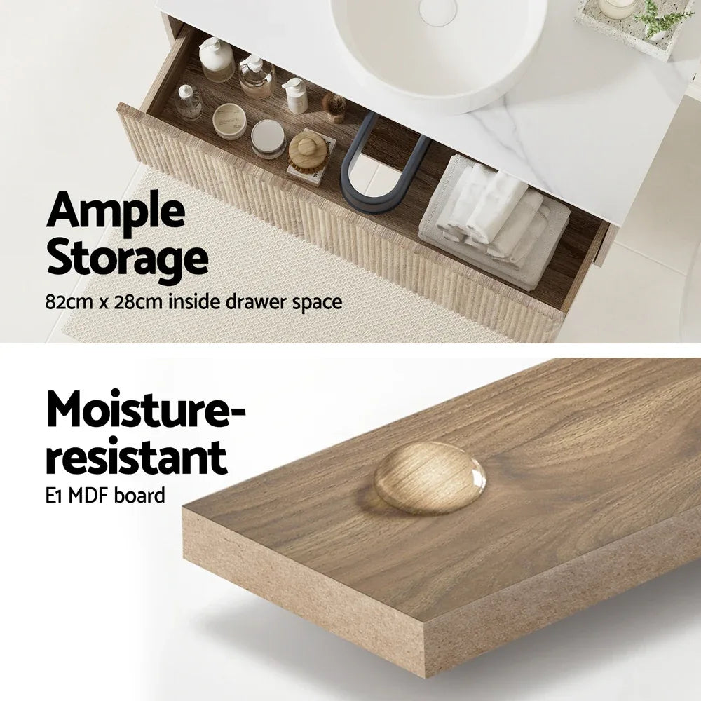 Cefito Vanity Unit 915mm with Basin Oak - Mekamart Australia